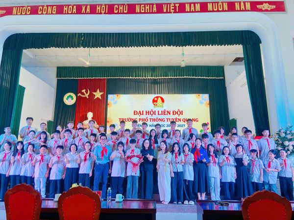 Đại hội Liên đội Trường Phổ thông Tuyên Quang nhiệm kỳ năm học 2026 - 2027
