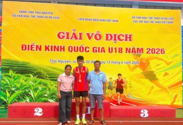 Chúc mừng học sinh Nguyễn Bá Thông đạt giải Nhì tại giải vô địch điền kinh Quốc gia U18