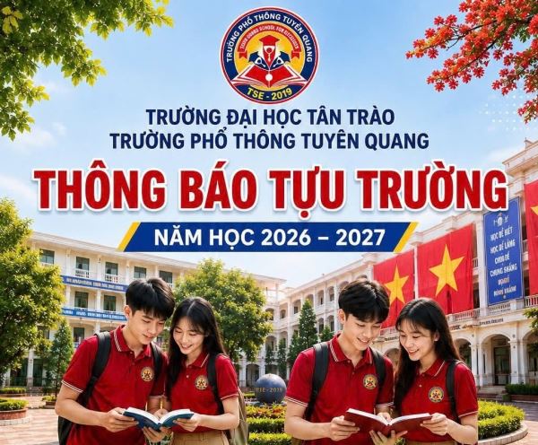 Thông báo tựu trường năm học 2026 - 2027